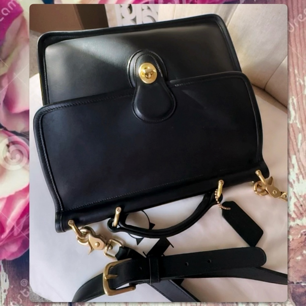 COACH VINTAGE WILLIS BLACK CROSSBODY BAG 9927 - Picture 3 of 14
